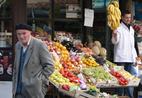 Fresh produce in Sarajevo