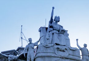 Rooftop Statues in Sarajevo